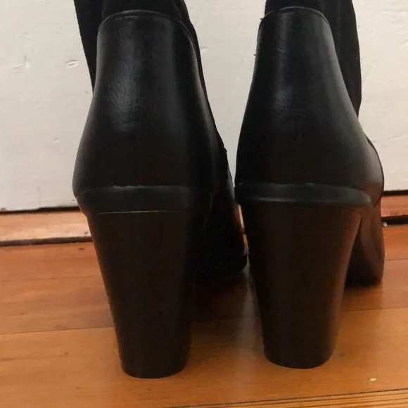 YOKI Knee-High Stacked Dual Suede Boots Size 10 - Picture 4 of 4